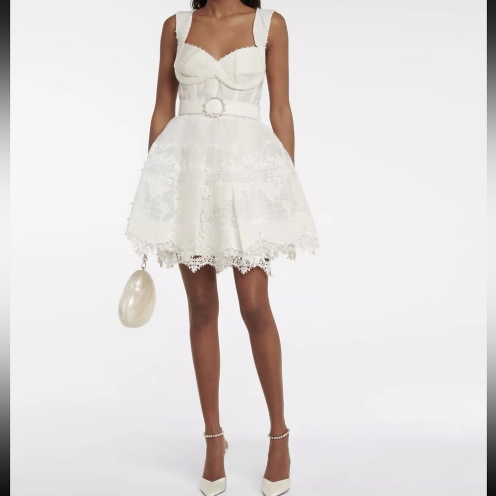 ZIMMERMANN High Tide embroidered minidress Size 2AU